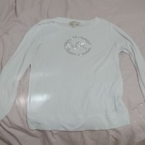Michael Kors White Sweatshirt with Silver Logo